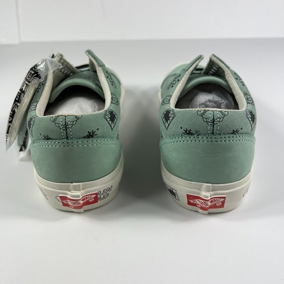 VANS Shoe Men Old Skool Brain Dead Green White Skateboard Sneaker VN0A38G6N9 - Picture 6 of 9